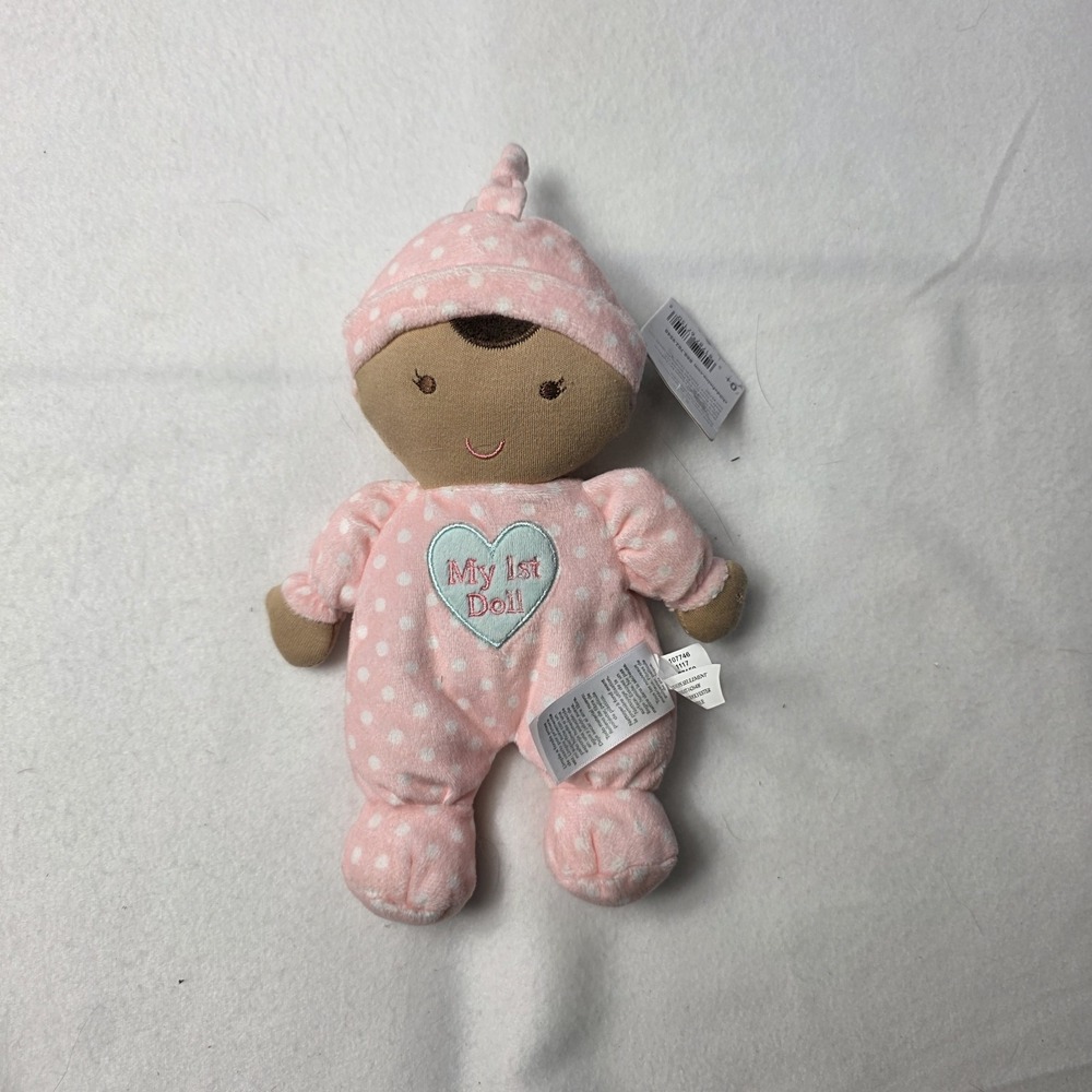 Carter's Child Of Mine Brown Skin My First Doll Lovey Rattle Crinkle 67150 Plush